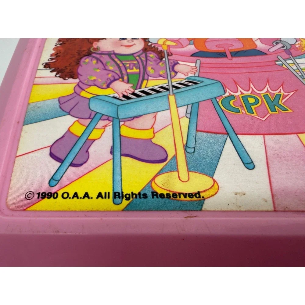 Vintage 1990 Cabbage Patch Kids Lunch Box Aladdin Pink Plastic Kidcore Retro Y2K